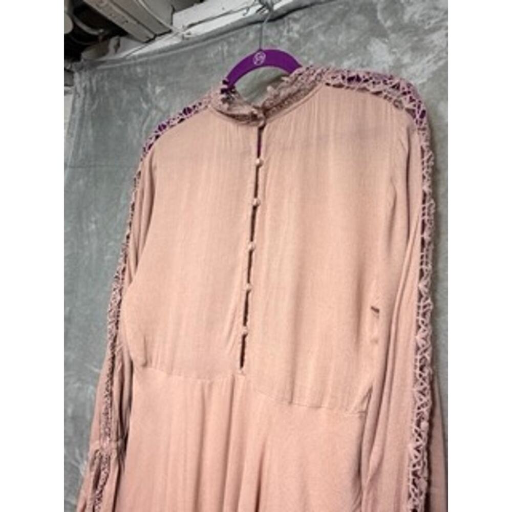 Free People FP One Blush Lace Boho Tunic Dress Women's L - Picture 11 of 11